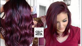 DIY BURGUNDY HAIR  L’Oréal Colorista Maroon [upl. by Nelaf]