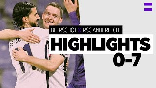 HIGHLIGHTS Beerschot  RSC Anderlecht  20212022  7 goals to end the year [upl. by Moraj]