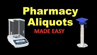 Pharmacy Aliquots MADE EASY [upl. by Htebezile]