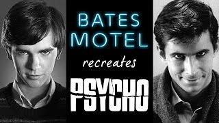 BATES MOTEL recreates PSYCHO  complete references [upl. by Atikihc358]