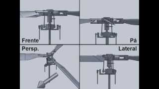 Helicopter Main Rotor Collective  Cyclic  Rotor Principal Helicóptero Coletivo  Cíclico [upl. by Card]