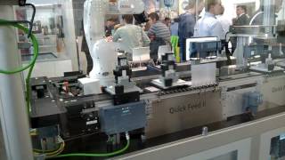 Robot DENSO en stand de Siemens  Motek 2016 [upl. by Nations917]