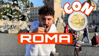 Cosa compriamo con 2€ A ROMA❓roma 2€ spesa gelato crepes [upl. by Cynth]