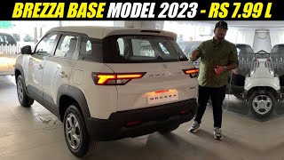 Brezza Base Model 2023  Walkaround with On Road Price  Team Car Delight [upl. by Pinsky]