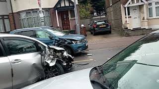 head on collision in east london 🤯🤯🤯 [upl. by Ednihek]