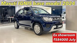 Maruti Suzuki IGNIS base model 2024 l features l Price l full details l marutisuzuki [upl. by Ycniuqed]