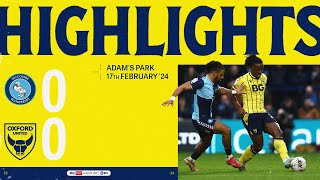 Wycombe Wanderers v Oxford United highlights [upl. by Colwen246]