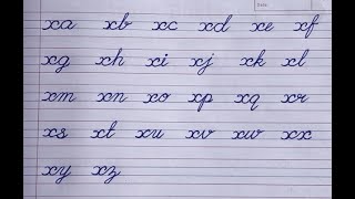 Lesson28  Connecting Letter x with Alphabets a to z  Cursive Handwriting Improvement Practice [upl. by Olenka]