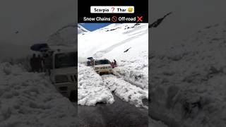 Mahindra SCORPIO 😅 Snow Chains 🚫 Offroad ❌ thedograrider shorts [upl. by Linell]