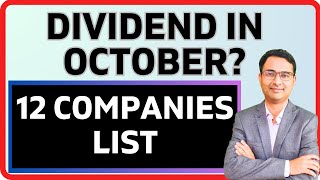 Big Dividend coming  12 companies list  Dividend in October 2024  Regular dividend companies [upl. by Annavoj]