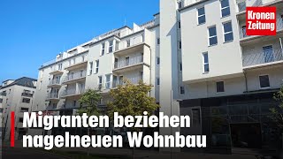 Migranten beziehen nagelneuen Wohnbau in WienFavoriten  kronetv NEWS [upl. by Bysshe]