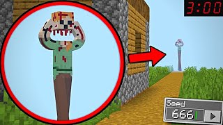 MINECRAFT MOST SCARY  SEEDS  😱  MINECRAFT HORROR SEED 666  MINECRAFT HORROR [upl. by Drescher514]