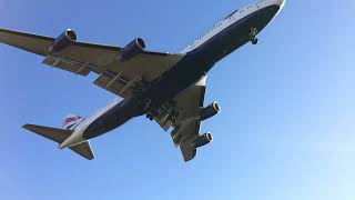 Boeing 747436 landing in Heathrow 122016 [upl. by Tija377]