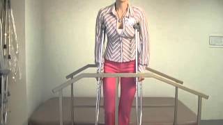 Partial Weight Bearing on Stairs using Crutches [upl. by Curkell]