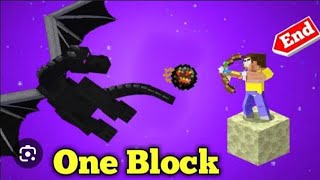 Minecraft one block end fight with dragon ❤️ 😔 ophiteshgaming [upl. by Gardas244]