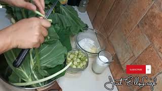 How to clean Dasheen Bush Leaves Taro Leaves [upl. by Ahsiel]