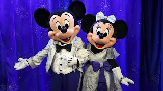 We Meet Mickey and Minnie Mouse in Their Disney100 Costumes at EPCOT  Walt Disney World 2023 [upl. by Ailem821]