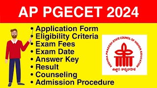 AP PGECET 2024  Application form Eligibility Criteria Exam Date Syllabus [upl. by Otir]