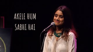 Akele Hum Sabhi Hai  Helly Shah Ft Abhin  Hindi Poetry with English Subtitles [upl. by Zane430]