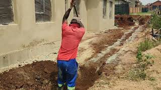 Step 27  Boundary Wall Foundation  Owner Building In South Africa [upl. by Sirah]