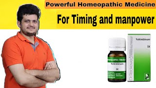 Increase Timing amp Man Power  yohimbinum Homeopathic Medicine  How to use [upl. by Jobye599]