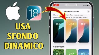 Come USARE lo sfondo dinamico iPhone iOS 18 [upl. by Meraree]