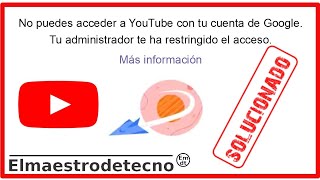 Solución No puedes acceder a Youtube con tu cuenta de Google Chromebook 2024 [upl. by Hafler195]