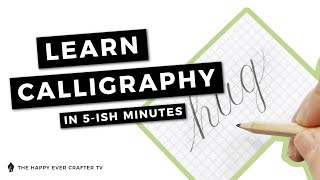 Learn Calligraphy in 5ish Minutes With Just a PENCIL [upl. by Olli]