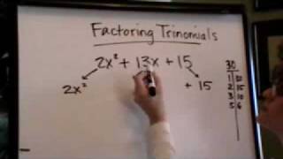 factoring trinomials with quotaquot greater than 1 [upl. by Brocklin]