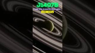 Saturn vs J1407b Super SATURN  space astronomy comparison nasa universe editSHORTSscience [upl. by Rodmur]