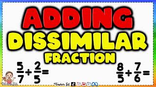 ADDING DISSIMILAR FRACTION TAGALOG TUTORIAL teacherzel [upl. by Ferne]