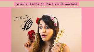 Simple Hacks to Pin hair Brooches Wedding Hairstyle Accessories Nikksmua [upl. by Petta]