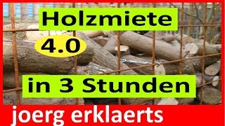 Brennholz lagern Holzmiete bauen in 3 Stunden so wirds gemacht Tutorial Nr 174 [upl. by Stockmon]