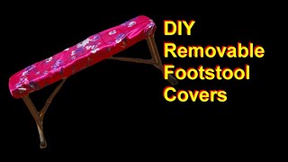 DIY Removable Footstool Covers [upl. by Chita]