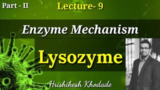 Lect9pII  Lysozyme Enzyme Action  Enzyme Mechanism  General Acid Catalysis  Hydrolysis type [upl. by Ihn]