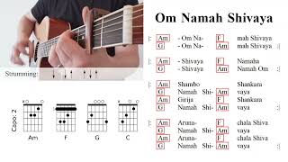 Om Namah Shivaya Krishna Das Cover Guitar Chords Tutorial Cover [upl. by Huxley]