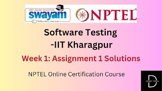 Software Testing IIT Kharagpur Week 1 Assignment Answers  Jan 2024  NPTEL [upl. by Sayles90]