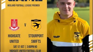 Matchday Highgate United Vs Stourport swifts [upl. by Iluj]