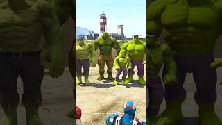 HULK VS IRON MAN GTA V CHALLENGE 💪  shorts gta cartoon [upl. by Anatole]