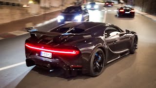 Supercars in Monaco 2024  Chiron Pur Sport Veyron Valkyrie Monza SP2 LaFerrari [upl. by Ynney56]