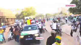 URGENT  Mermoz Sacré cœur Les FDS dispersent les patriotes avec lacrymogènes la maison de Barth [upl. by Ardnazxela]