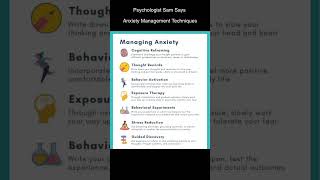 Psychologist Sam Says  Anxiety Management Techniques [upl. by Anib]