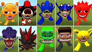 Evolution Of New Sonic Shadow Tapes Super Small To Big Evolved Into Giant Character In Garrys Mod [upl. by Yhtamit]