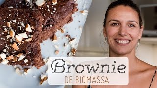 BROWNIE DE BIOMASSA DE BANANA VERDE no liquidificador saudável e sem gluten [upl. by Cacka]