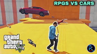 Hindi GTA V  RPGS VS CARS SUPER INTENSE MATCH [upl. by Helprin]