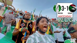 NIGERIA 31 SUDAN MATCHDAY VLOG  AFCON 2021  2022 highlights [upl. by Inalaeham]