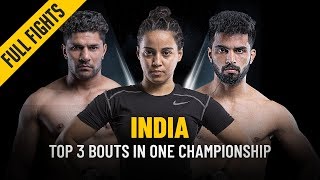 ONE Full Fights  Indias Top 3 Bouts [upl. by Trescha]