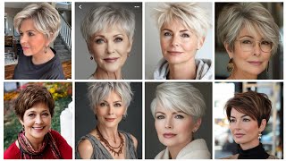 eyecatching super classic women in 202526 best short bob pixie haircut for older women pixiestyle [upl. by Shawnee556]