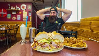 YOU ONLY GET 30 MINUTES TO FINISH THIS GIANT DELI SANDWICH CHALLENGE IN MICHIGAN  BeardMeatsFood [upl. by Sinegold657]