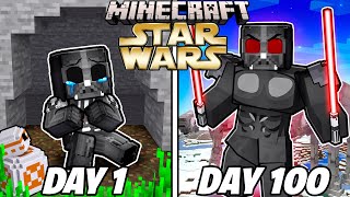 I Survived 100 DAYS as DARTH VADER in Star Wars Minecraft [upl. by Eiramanna712]